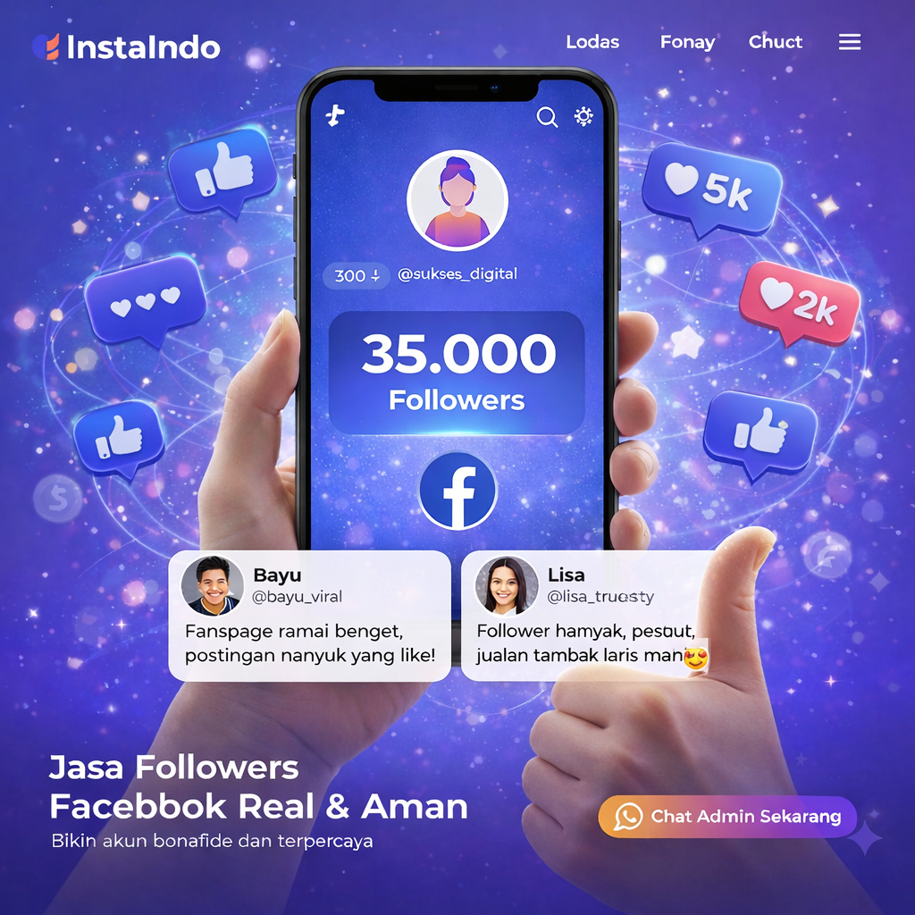 Jasa Followers Facebook Real, Aman, and Bergaransi Refill