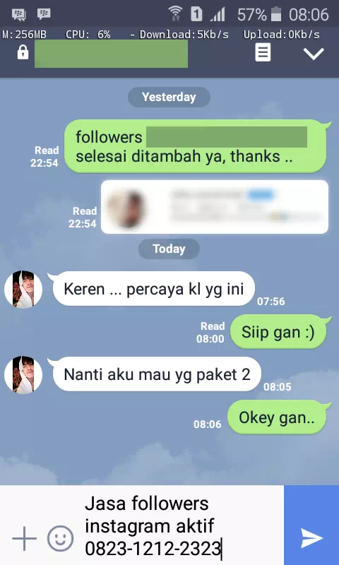 Review pelanggan tentang keamanan dan kecepatan jasa InstaIndo