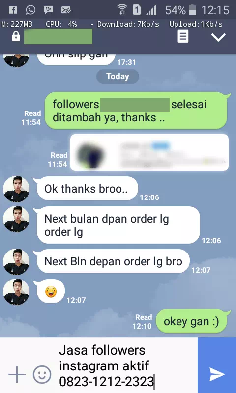 Review pelanggan tentang keamanan dan kecepatan jasa InstaIndo