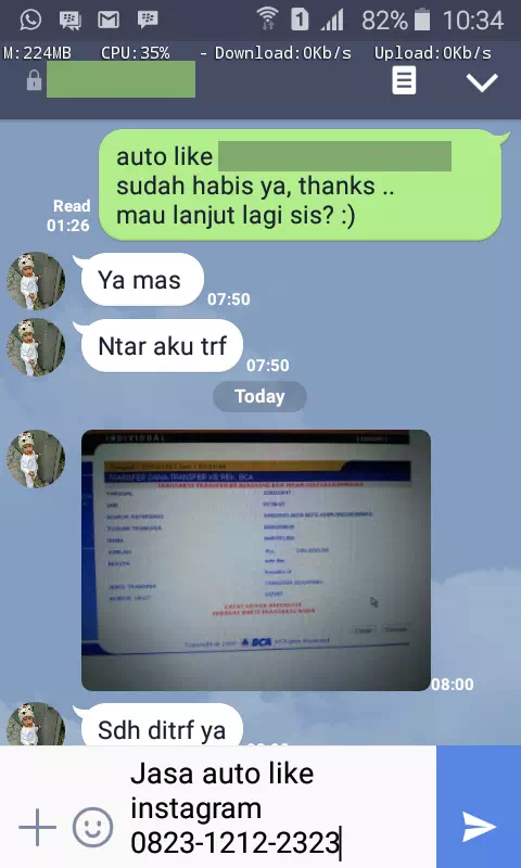 Testimoni kepuasan pelanggan InstaIndo untuk jasa followers