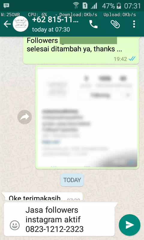 Review pelanggan tentang keamanan dan kecepatan jasa InstaIndo