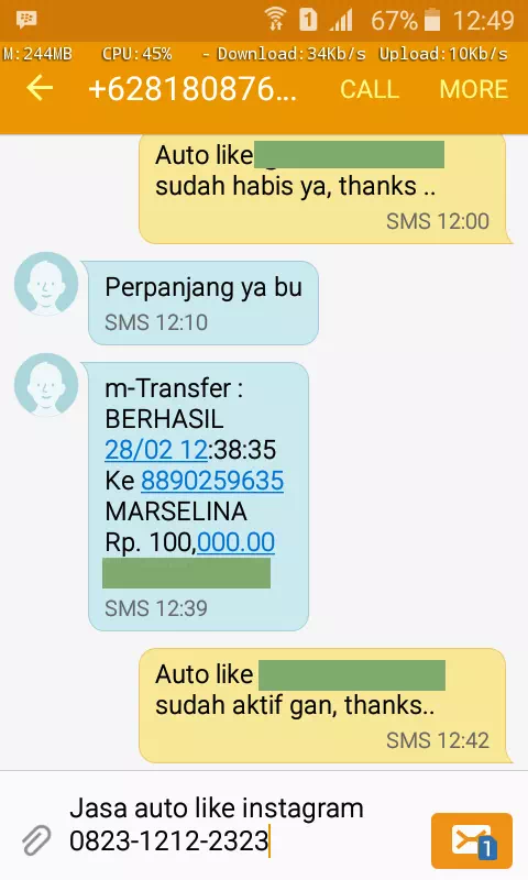 Review pelanggan tentang keamanan dan kecepatan jasa InstaIndo