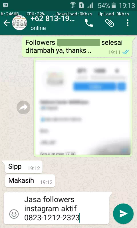 Review pelanggan tentang keamanan dan kecepatan jasa InstaIndo
