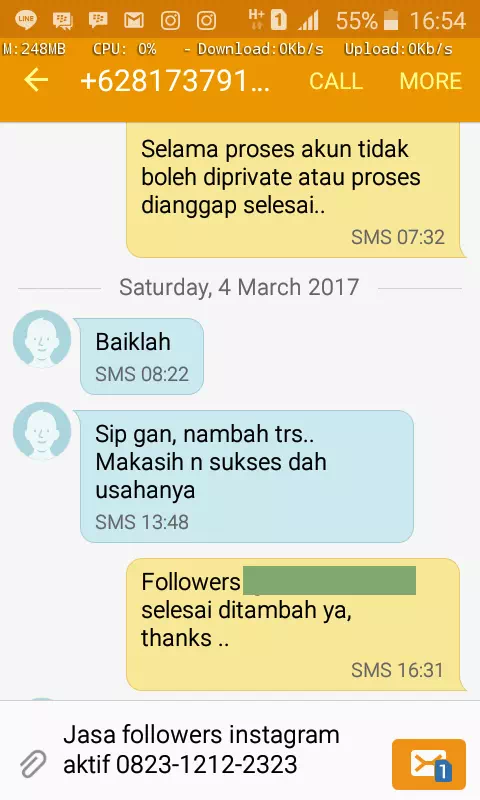 Review pelanggan tentang keamanan dan kecepatan jasa InstaIndo