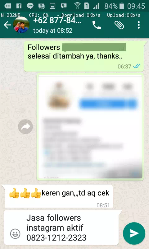 Bukti transaksi berhasil dan testimoni positif layanan InstaIndo