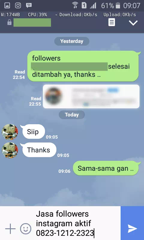 Review pelanggan tentang keamanan dan kecepatan jasa InstaIndo