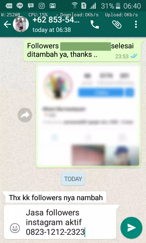 Review pelanggan tentang keamanan dan kecepatan jasa InstaIndo