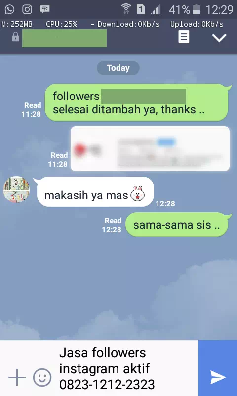 Review pelanggan tentang keamanan dan kecepatan jasa InstaIndo