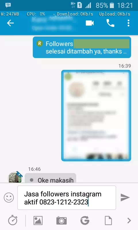 Review pelanggan tentang keamanan dan kecepatan jasa InstaIndo