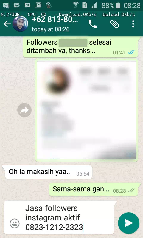 Bukti transaksi berhasil dan testimoni positif layanan InstaIndo