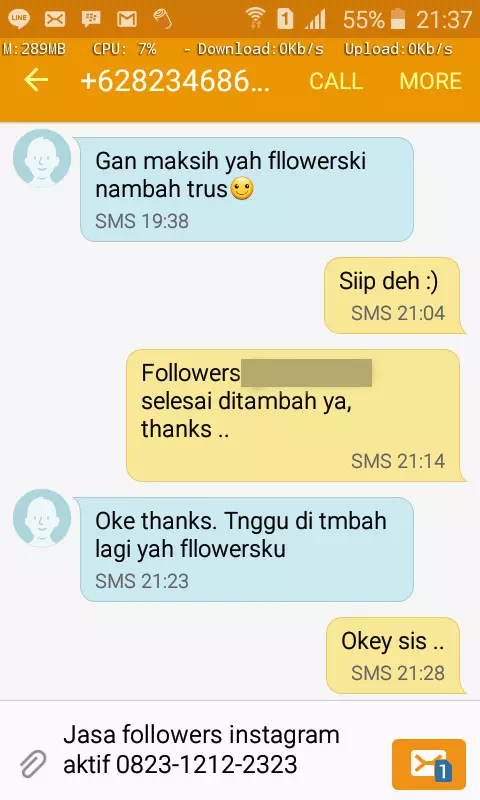 Review pelanggan tentang keamanan dan kecepatan jasa InstaIndo
