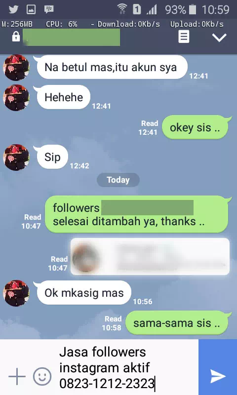 Review pelanggan tentang keamanan dan kecepatan jasa InstaIndo