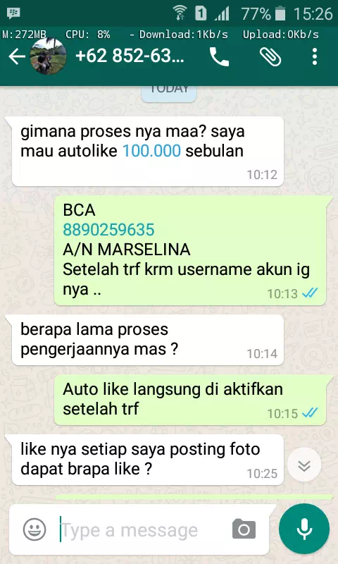 Review pelanggan tentang keamanan dan kecepatan jasa InstaIndo