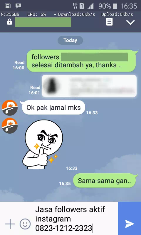 Review pelanggan tentang keamanan dan kecepatan jasa InstaIndo