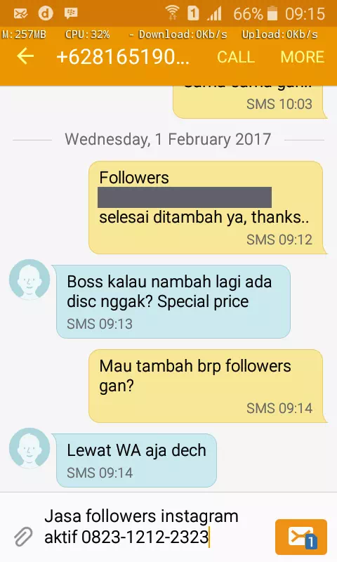 Review pelanggan tentang keamanan dan kecepatan jasa InstaIndo